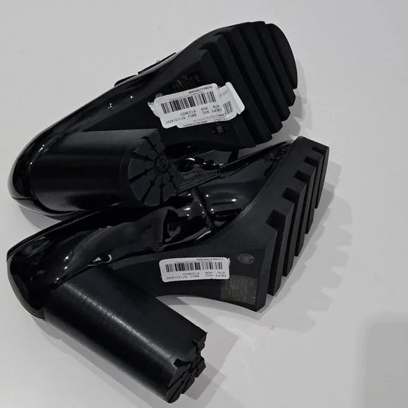 Antonio Melani Palmer Lug Sole Chain Detail Platform Loafer Pumps - Picture 6 of 8